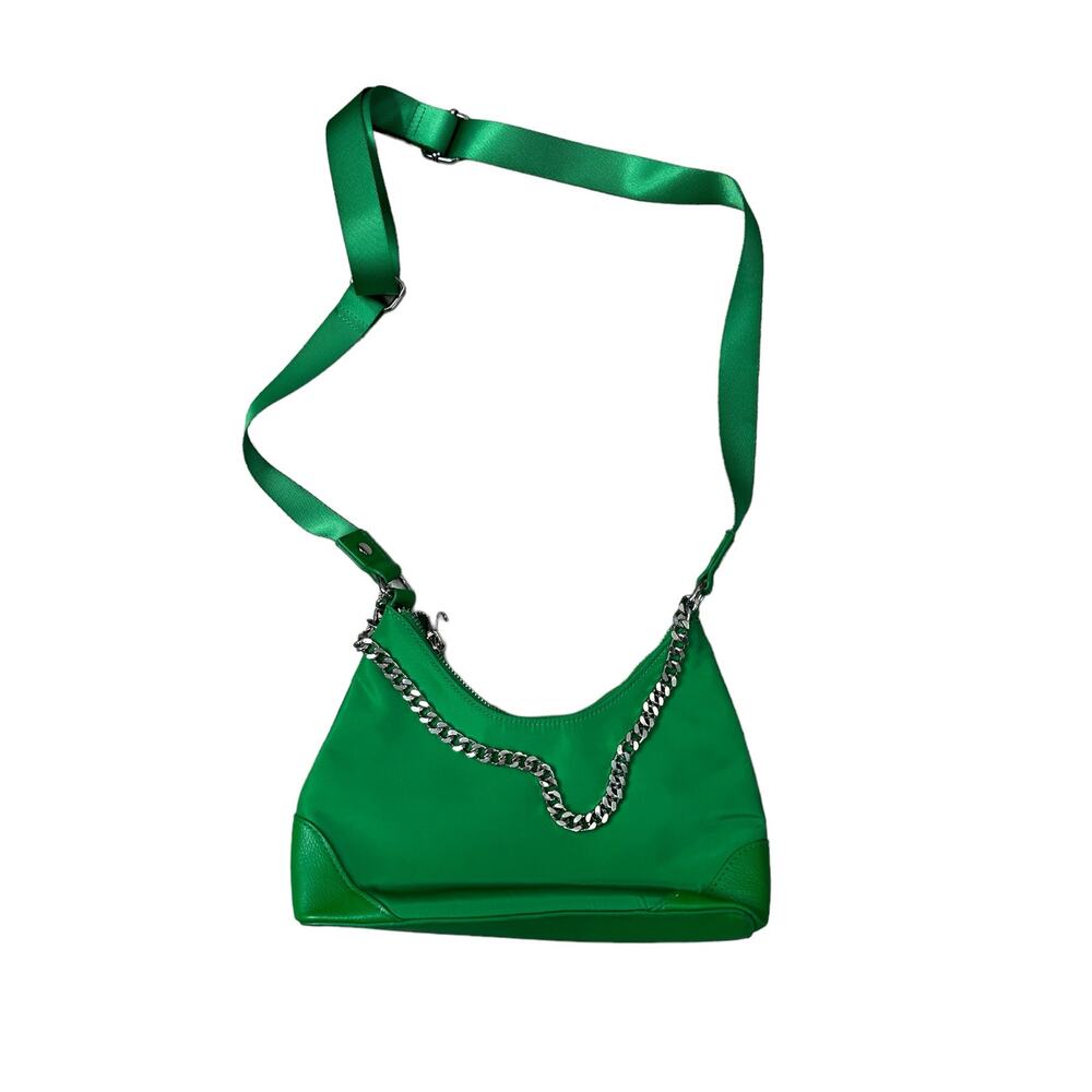 Emerald Green Shoulder Bag Purse Wild Fable With Silver Chain